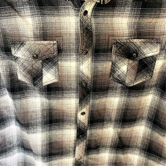 (3) Original Route 66 Men's Pearl Snap Down Casual Dress Plaid Shirts-Size Large - Picture 6 of 12